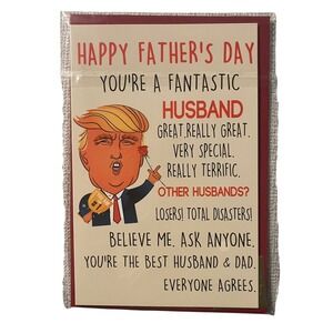 Funny Father's Day Card Happy Fathers Day You Are‎ A Fantastic Husband Trump